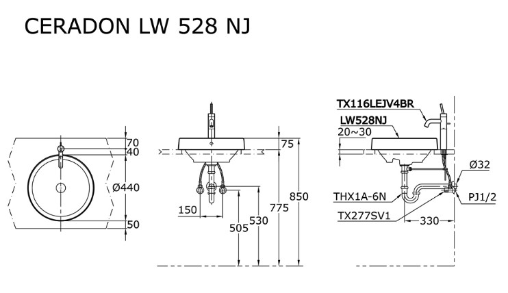 toto-lw528nj-semi-recessed-lavatory-wastafel