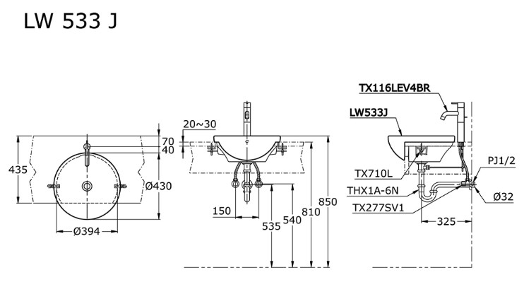toto-lw533j-semi-recessed-lavatory-wastafel