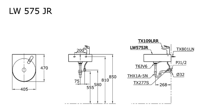 toto-lw575jr-wall-hung-lavatory-wastafel