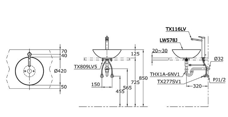 toto-lw578j-console-counter-lavatory-wastafel