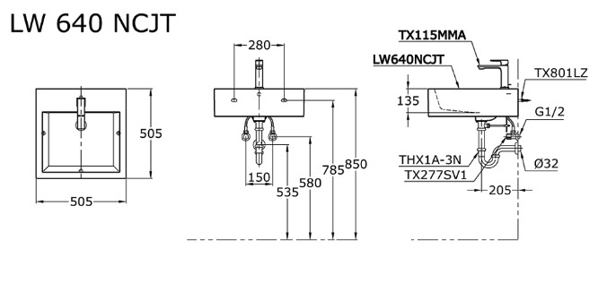 toto-lw640ncjt-wall-hung-lavatory-wastafel