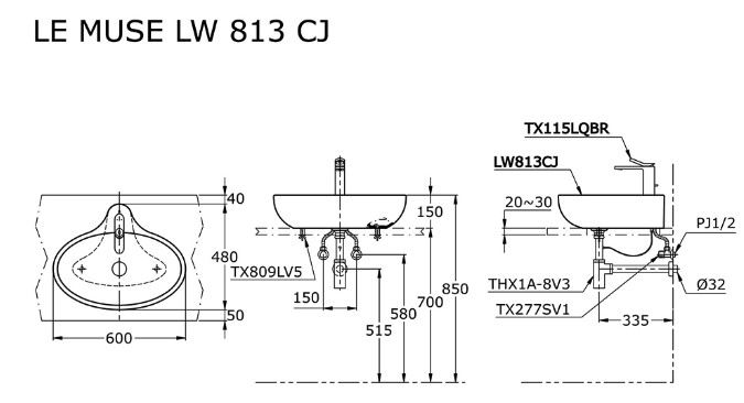 toto-lw813cj-vessel-counter-lavatory-wastafel