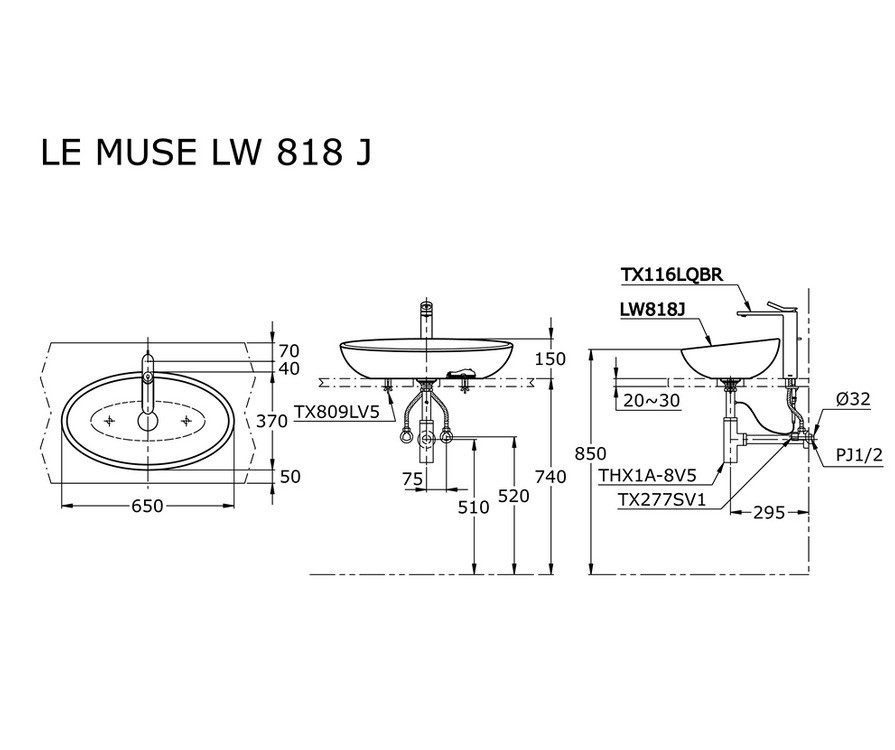 toto-lw818j-vessel-counter-lavatory-wastafel