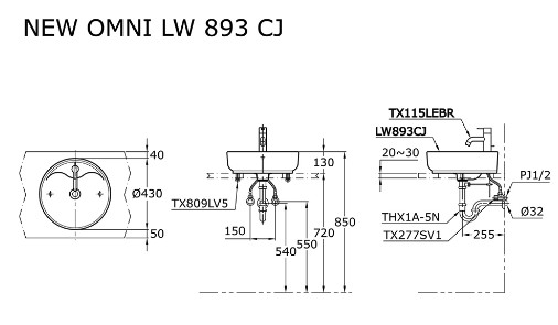 toto-lw893cj-console-counter-lavatory-wastafel