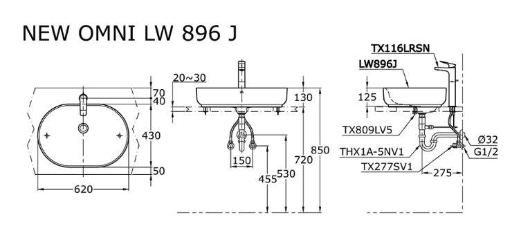 toto-lw896j-console-counter-lavatory-wastafel