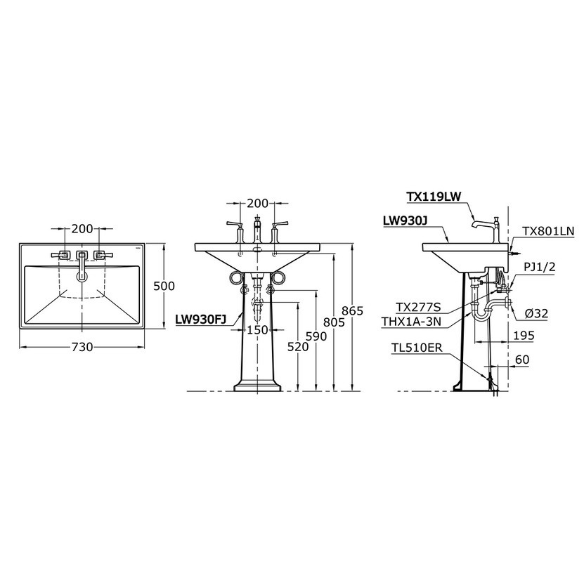 toto-lw930jlw930fj-pedestal-lavatory-wastafel