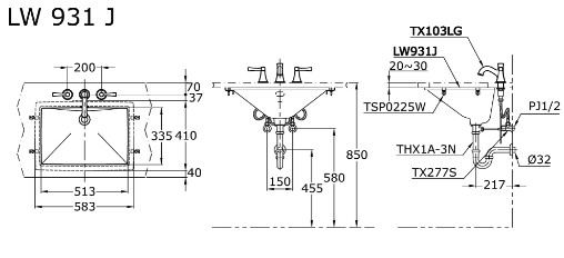 toto-lw931j-under-counter-lavatory-wastafel