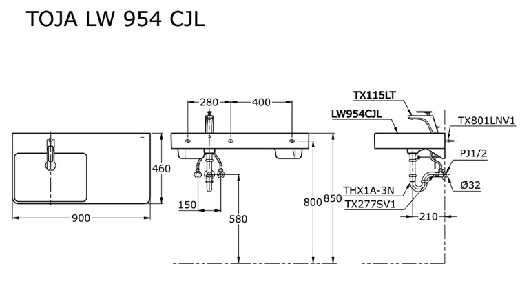 toto-lw954cjl-wall-hung-lavatory-wastafel
