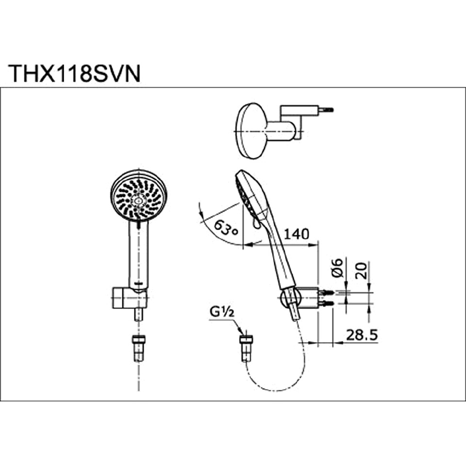 toto-thx118sv-hand-shower-set