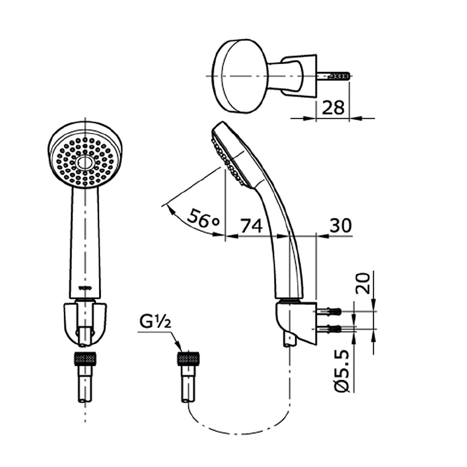 toto-thx17nb-hand-shower-set