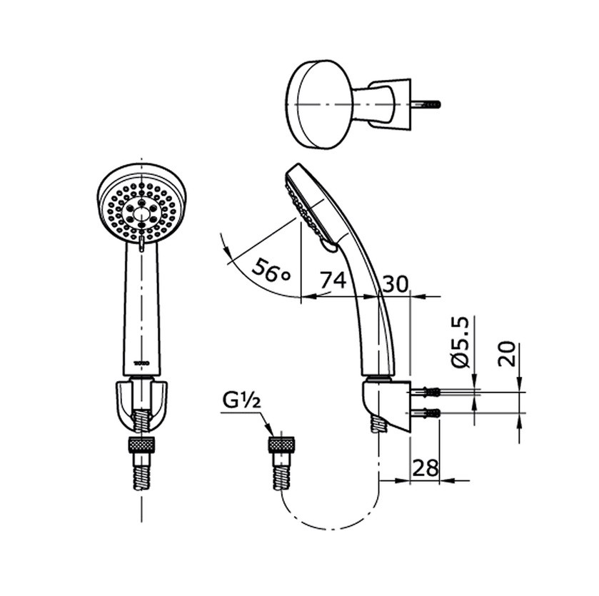 toto-thx19nb-hand-shower-set