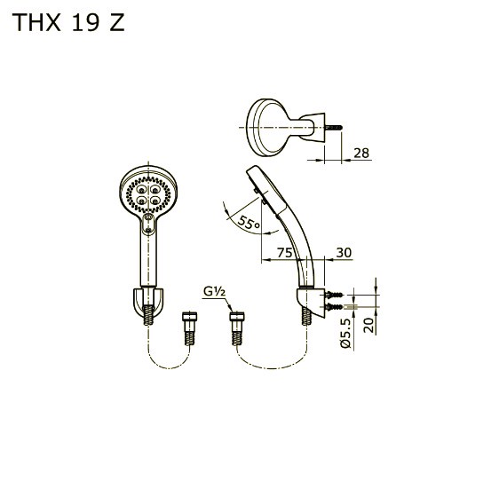toto-thx19zb-hand-shower-set