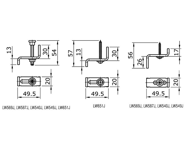 TOTO TSP0225W Brackets 2