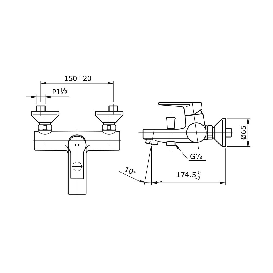 toto-tx432sjv1-single-lever-bath-shower-mixer