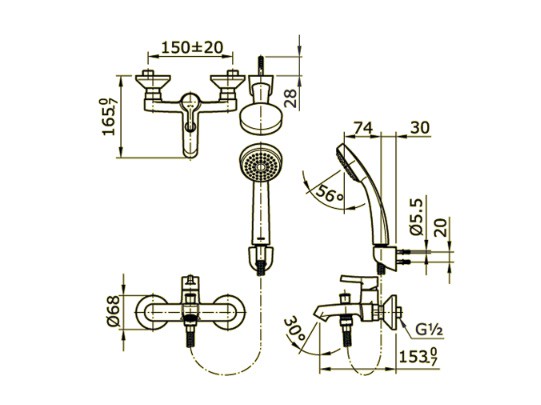 toto-tx471spn-plano-single-lever-bath-shower-set
