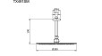 TOTO TX491SM Fixed Shower Head with Air Drop / Shower Tanam Plafon 2