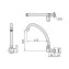 Toto TX609K Wall Type Kitchen Faucet with Swivel Spout 2