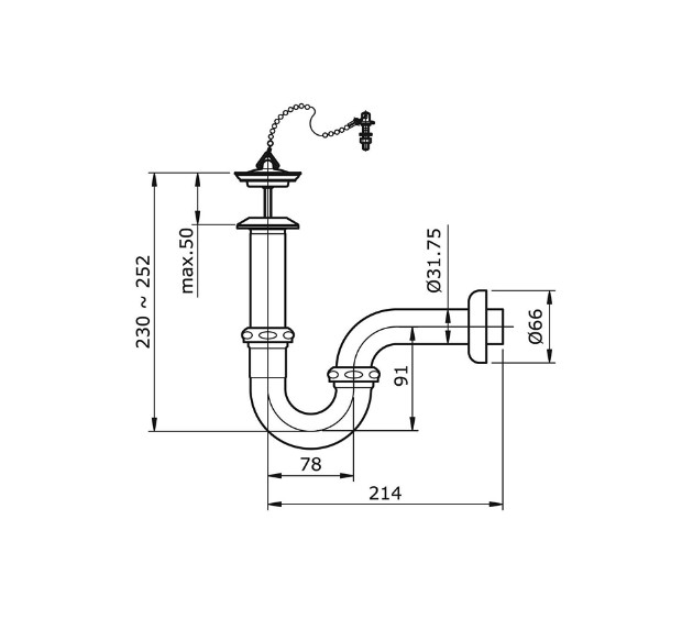 toto-tx709an-1-plug-chain-waste-with-ptrap