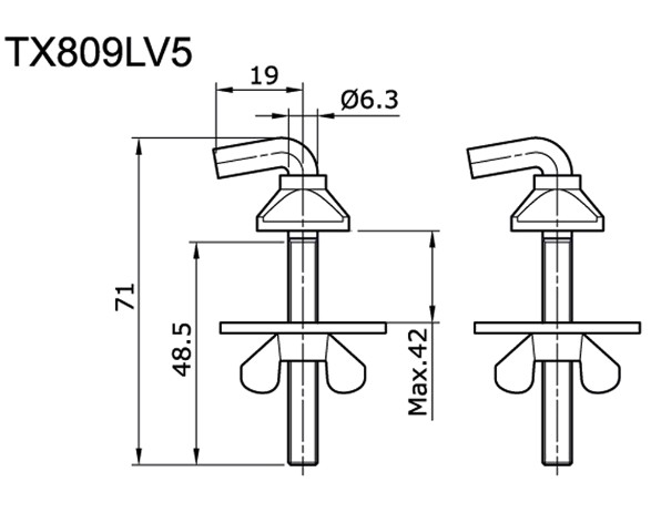 TOTO TX809LV5 Brackets for Lavatory 2