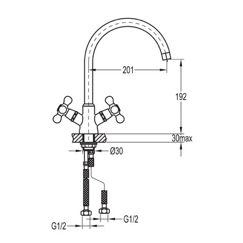 wasser-kran-cross-mixer-ckts050