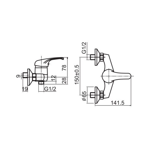wasser-msws020-single-lever-shower-mixer