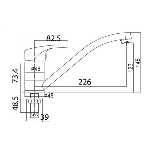 wasser-tkts041-single-lever-kitchen-mixer-faucet-kran-dapur