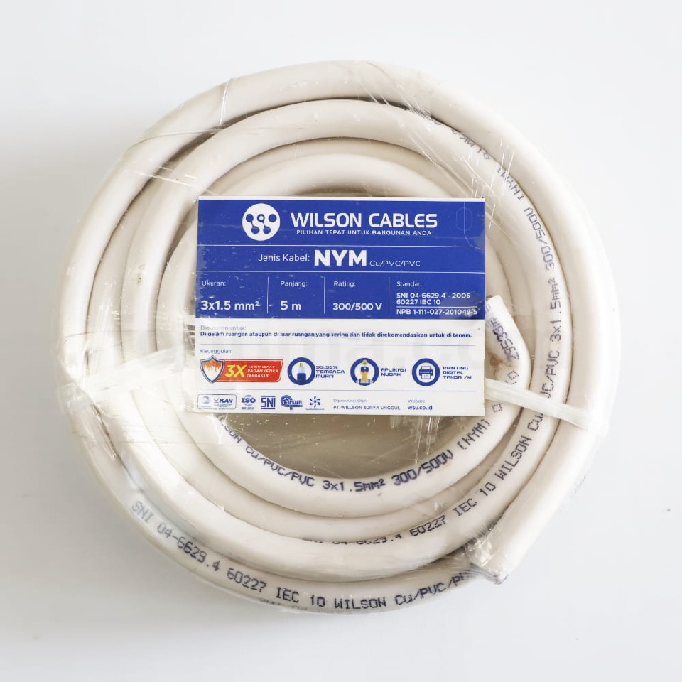 Wilson Kabel Listrik NYM 3 x 1,5 mm 1