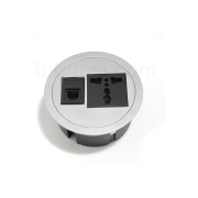 Tabletop Power Sockets / Stop Kontak Meja LAN PS001 Round 90 x ...