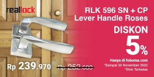 Reallock RLK 596 SN+CP Lever Handle Roses