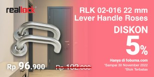 Reallock RLK 02-016 22MM SS Lever Handle Roses Stainless Steel